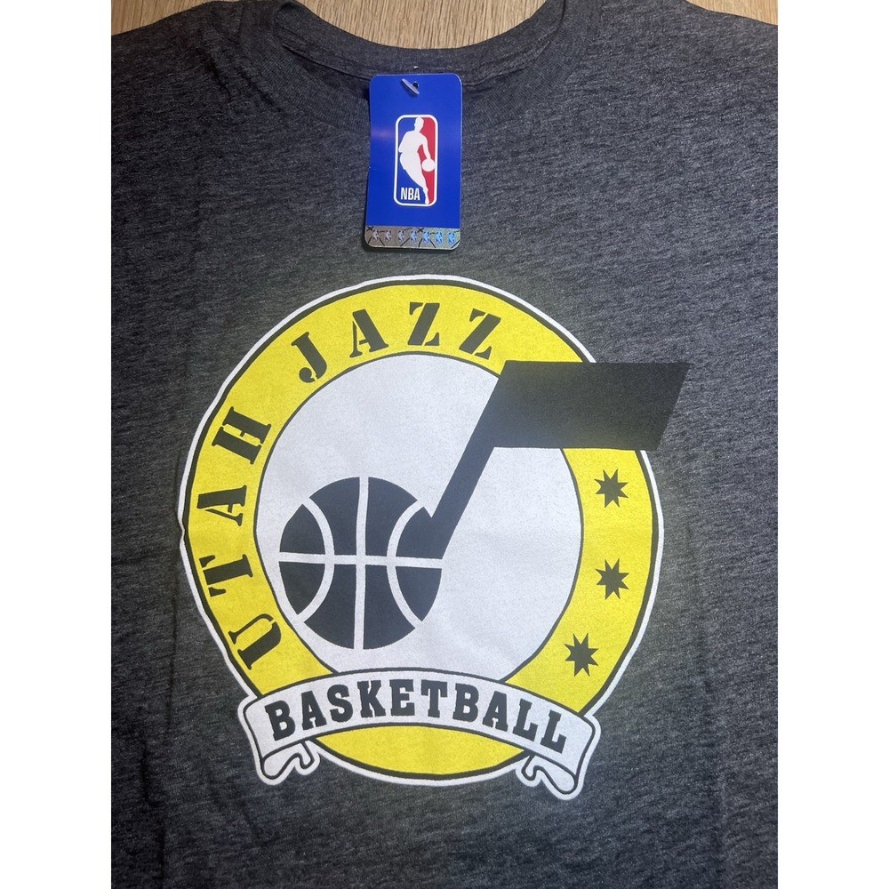 Utah Jazz NBA Officially‎ Licensed Tri-Blend T-Shirt Charcoal Black, Small